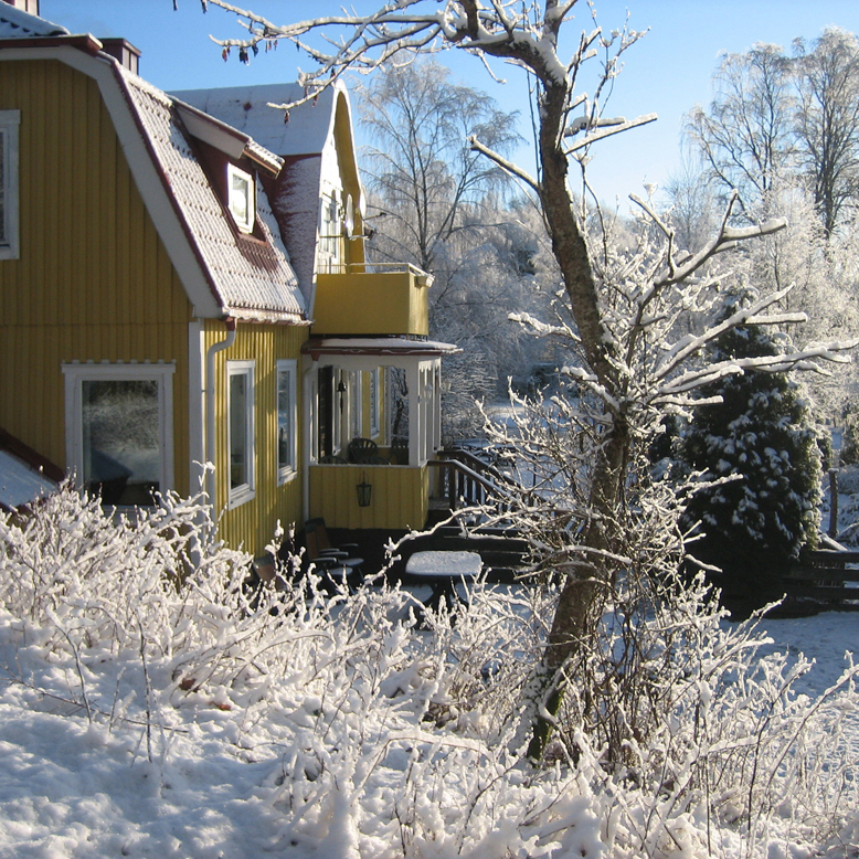 Hoefijzergård in winter. 
Appartement or B&B